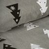 Pościel flanelowa Lenon stalowa 140 x 200 cm – ciepła i miękka