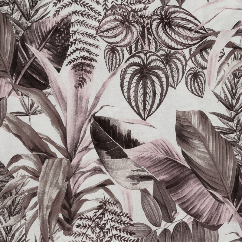 Komplet pościeli bawełnianej Davos fioletowy 160 X 200 CM – z botanicznym wzorem