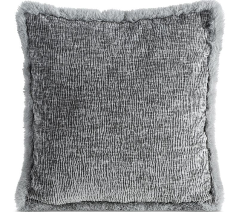 Poszewka szenilowa Blanca 03 stalowa 45 x 45 cm – doda przytulności