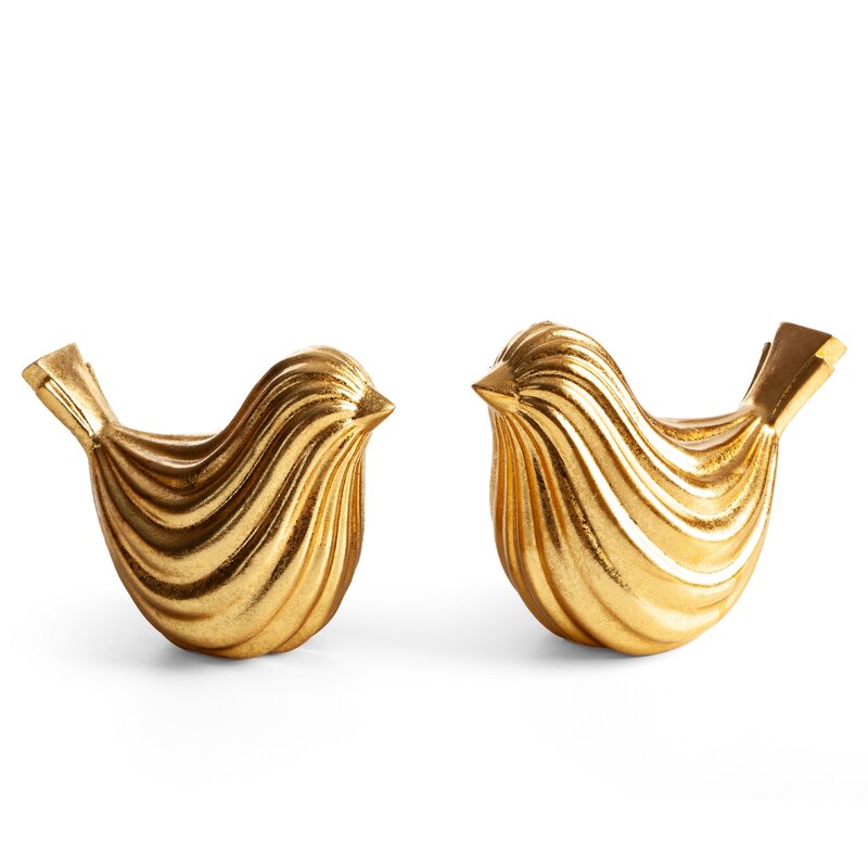 Figurka ceramiczna Vera (02) złota 16 X 9 X 12 CM – idealna do salonu i gabinetu