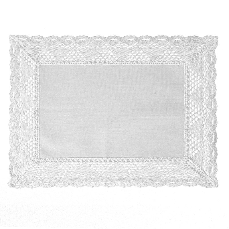 Obrus Nataly biały 30 X 40 CM – z elegancką koronką