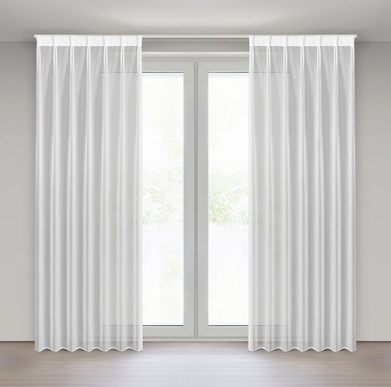 Firana gotowa Lucy biała 80 x 270 cm – miękko się układa