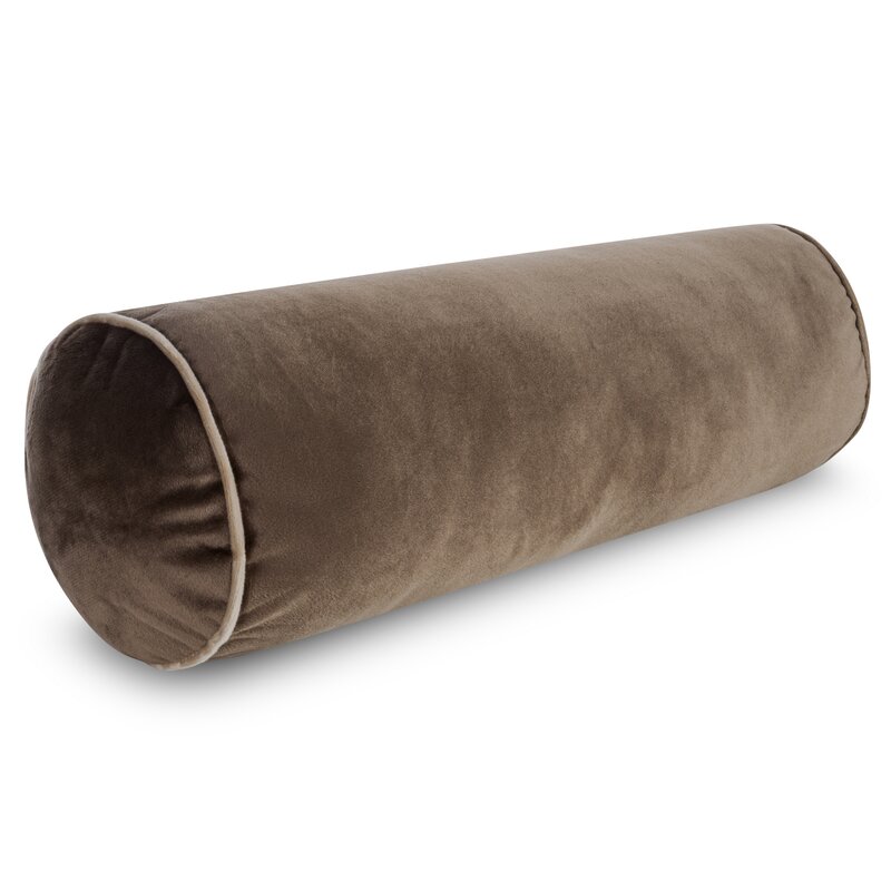 Poszewka welwetowa wałek GAJA 5 ciemnobrązowa 15 X 45 cm – aksamitna miękkość