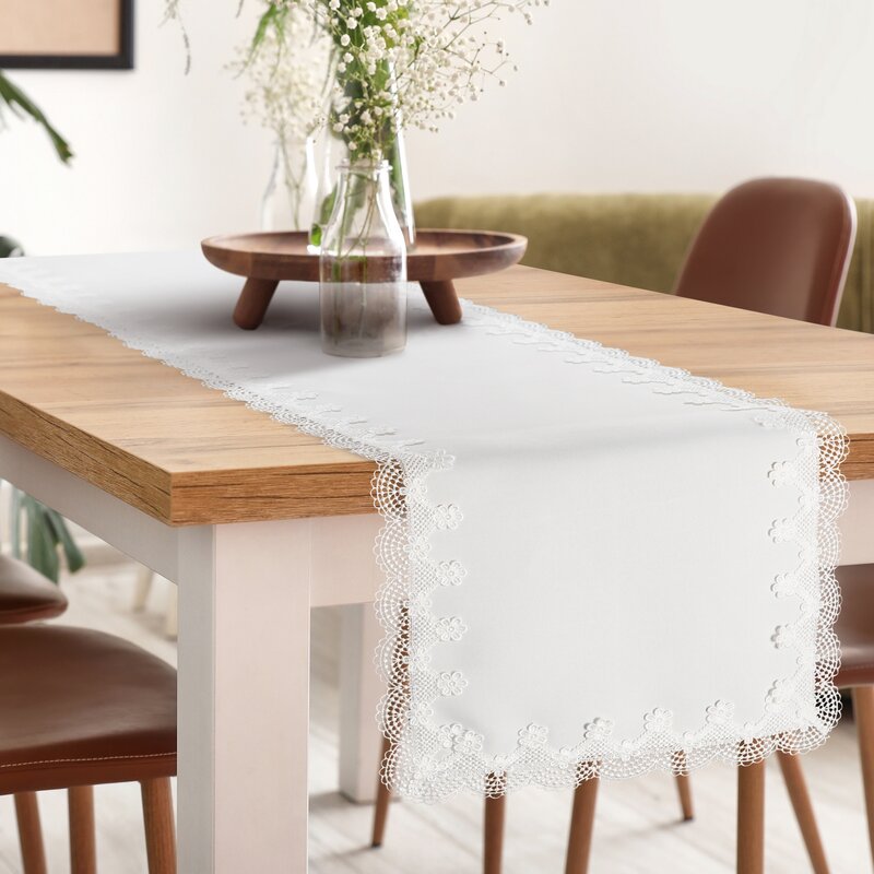 OBRUS RITA 40 X 180 CM BIAŁY