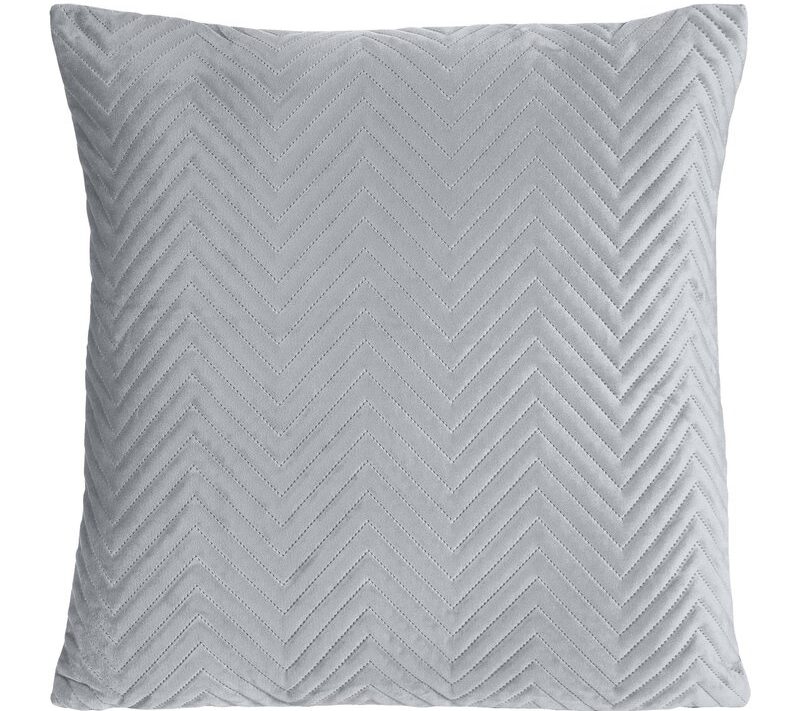 Poszewka welwetowa Sofia srebrna 45 X 45 CM – aksamitna w dotyku