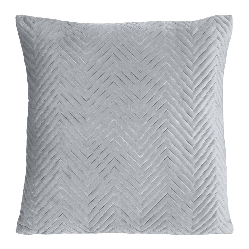 Poszewka welwetowa Sofia srebrna 45 X 45 CM – aksamitna w dotyku