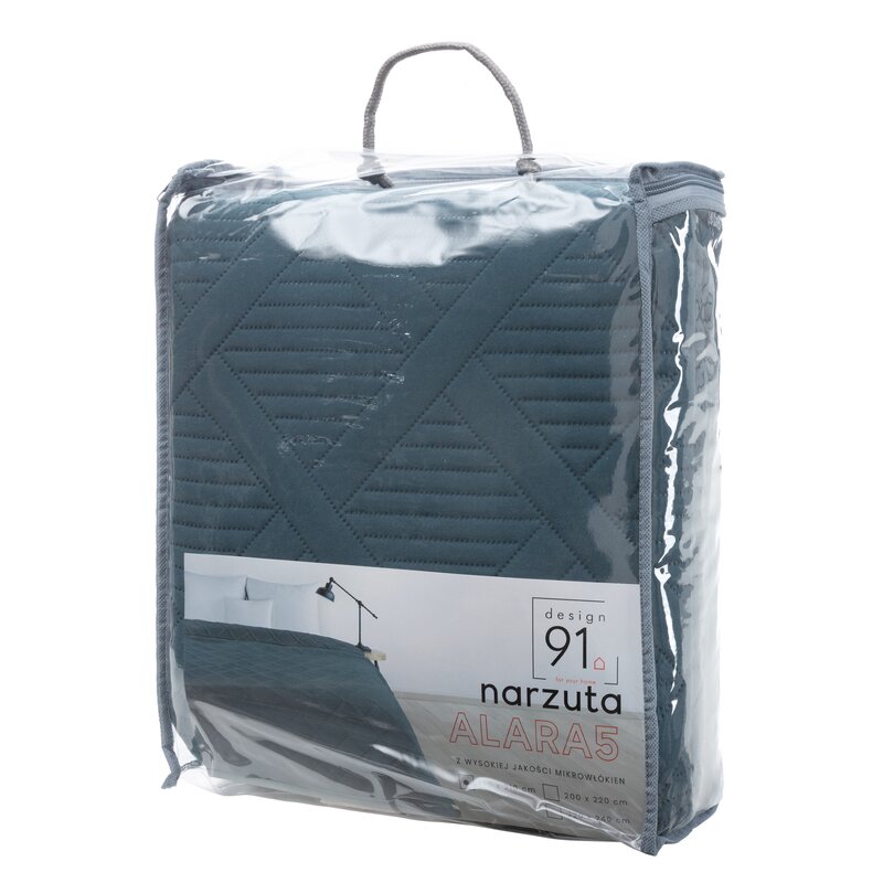 Narzuta D91 ALARA5 turkusowa 220 x 240 cm – wprowadza spokój