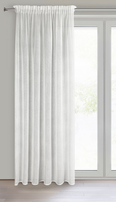 Zasłona gotowa Aleksa biała 140 x 270 cm – rozjaśnia wnętrze