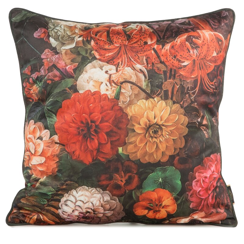 Poszewka velvet ciemnopomarańczowa 45 x 45 cm – doda głębi koloru