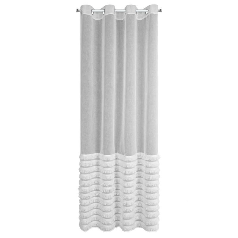 Firana gotowa biała 140 x 250 cm – rozjaśnia wnętrze