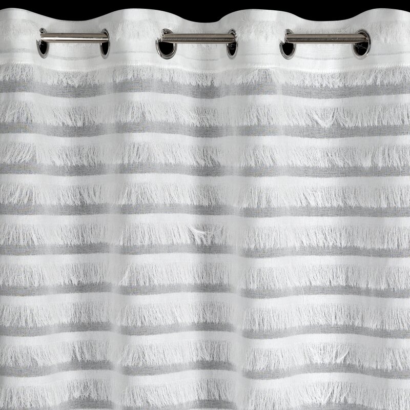 Firana gotowa DANA 1 biała 140 X 250 cm – z falistym wzorem