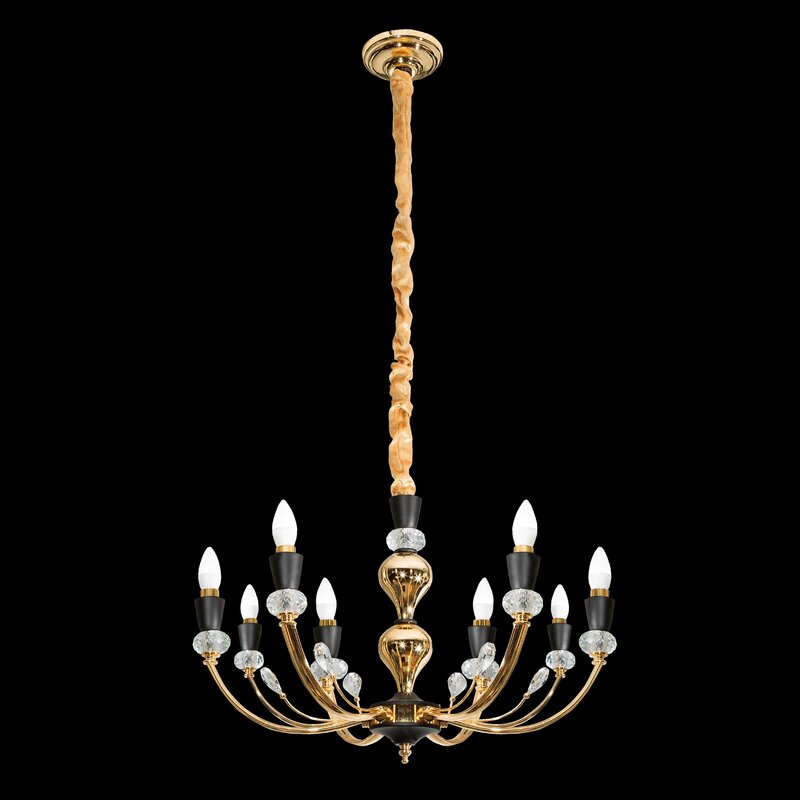 Lampa wisząca Melba 01 złota fi 71 x 120 cm – do przestronnych wnętrz