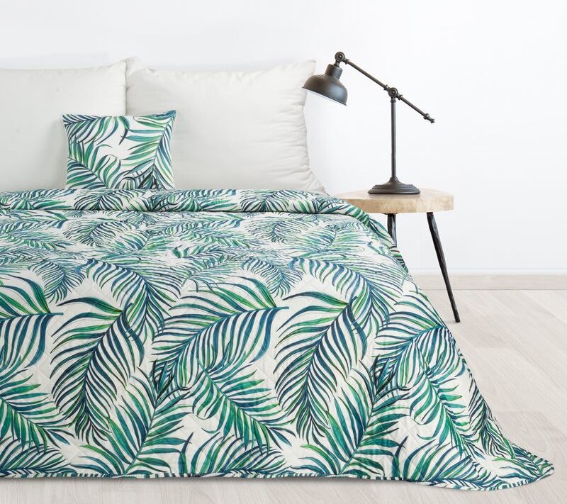 Narzuta D91 Palms 02 biała 200 x 220 cm – idealna na relaks