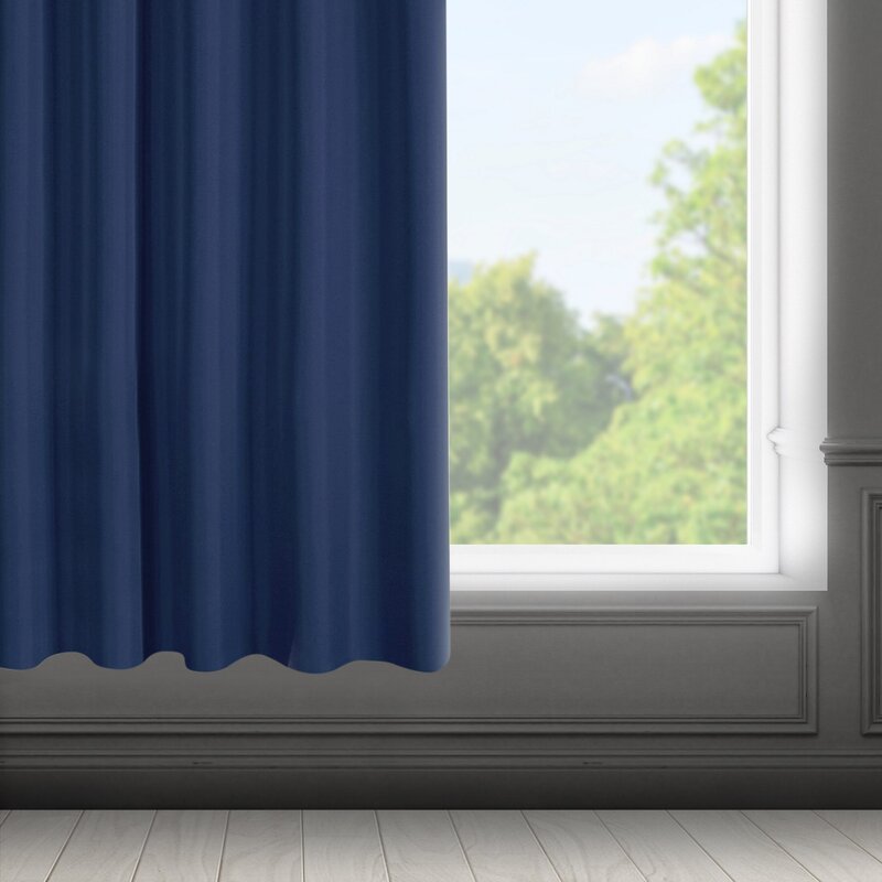 Zasłona gotowa Oxford granatowa 140 x 175 cm – zaciemniająca i matowa