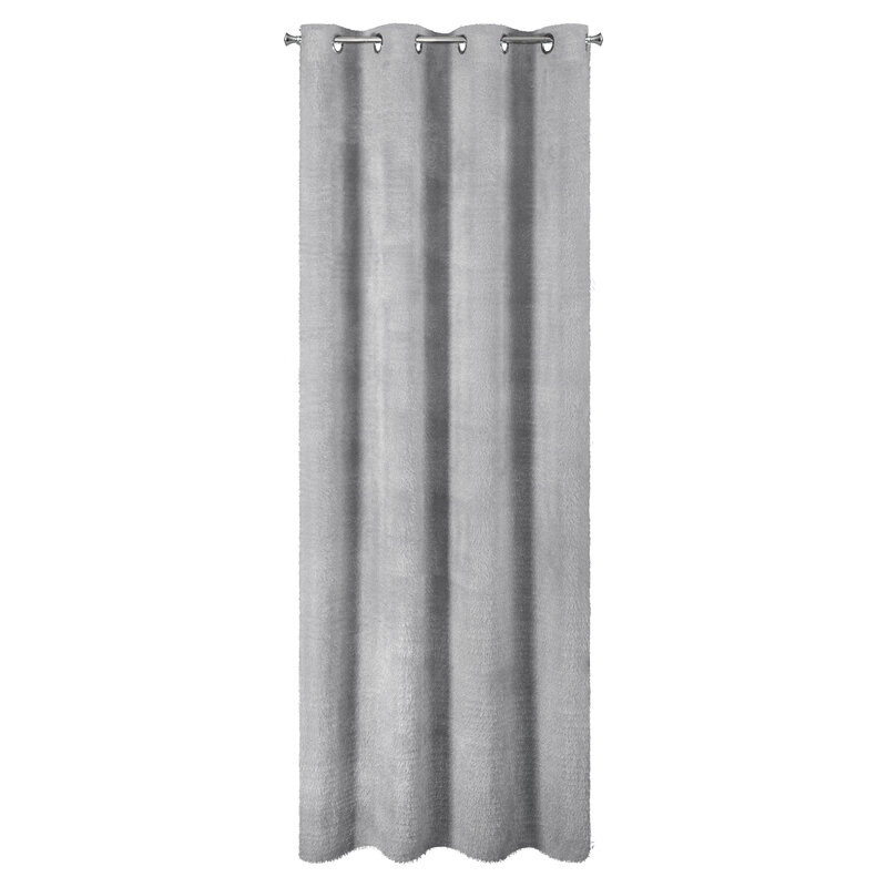 Zasłona gotowa AGIS srebrna 140 X 250 CM – aksamitnie miękka