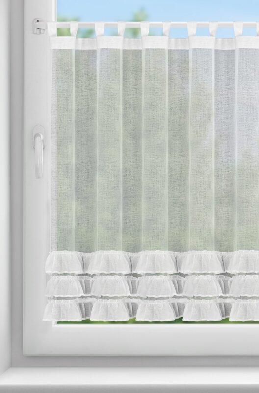 FIRANA GOTOWA LILIAN 3 NA SZELKACH 150 X 90 CM BIAŁY