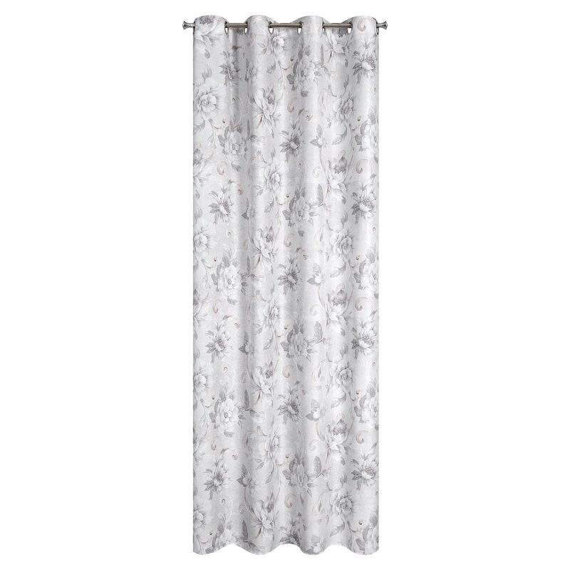 ZASŁONA GOTOWA SIENNA 140 X 250 CM SREBRNY