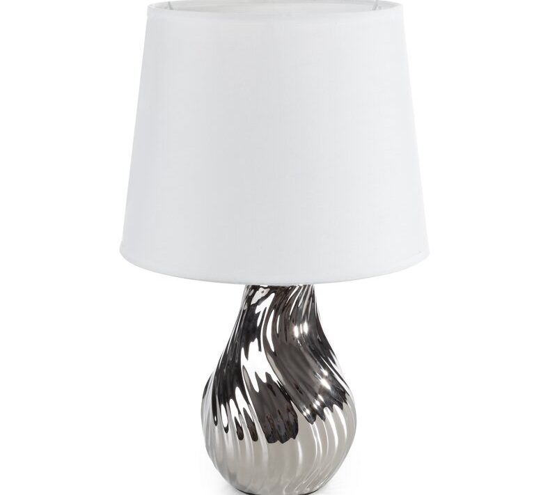 Lampa stołowa biała 25 x 40 cm – doda blasku wnętrzu