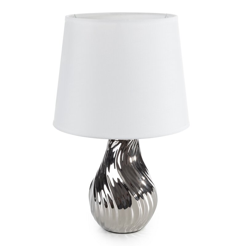 Lampa stołowa biała 25 x 40 cm – doda blasku wnętrzu