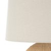 Lampa stołowa ceramiczna kremowa O 34 X 51 cm – z glinki ceramicznej