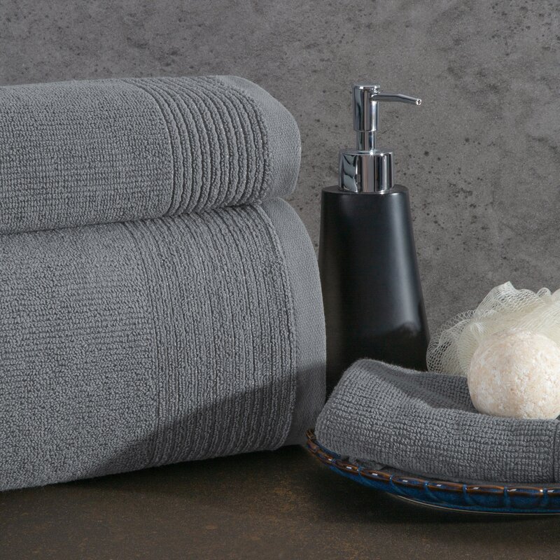Ręcznik bawełniany Lari stalowy 70 X 140 CM – miękki i chłonny