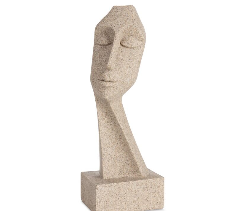 Figurka ceramiczna Logan beżowa 11 X 9 X 27 CM – nowoczesny akcent wnętrza