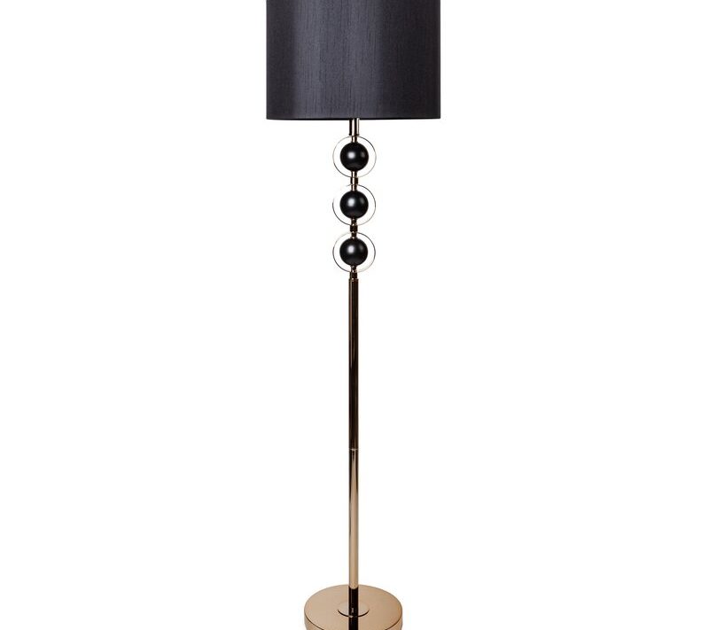Lampa stojąca Amelia czarna O 41 x 153 cm – stworzy nastrój