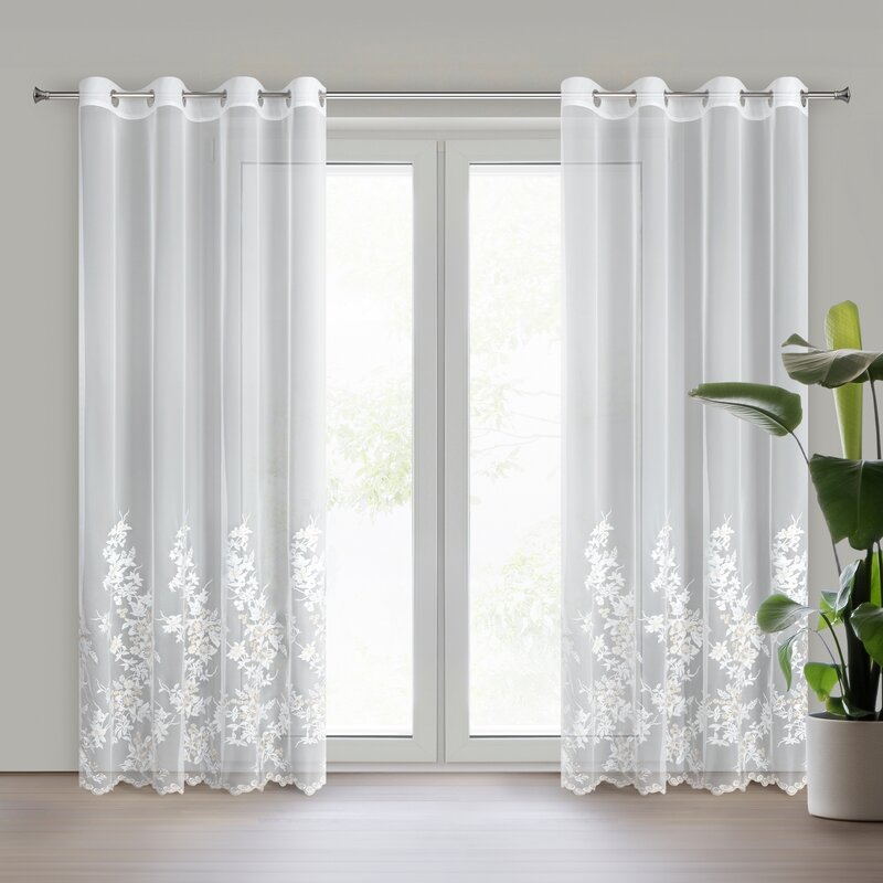 Firana gotowa Alira kremowa 140 x 250 cm – subtelnie rozświetla