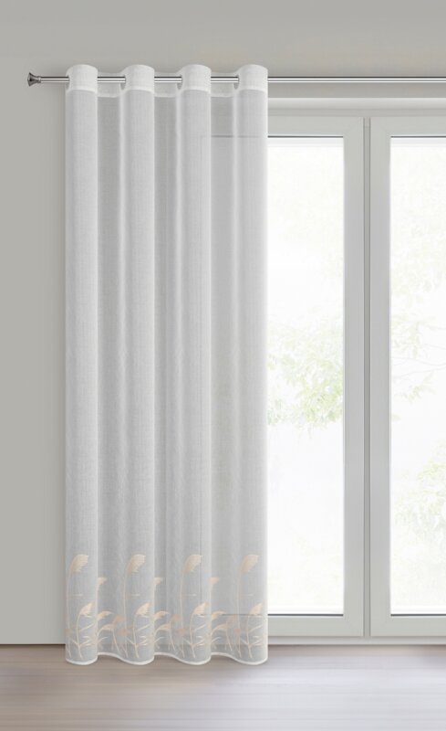 Firana gotowa Tasha biała 140 x 250 cm – rozjaśnia wnętrze
