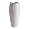Wazon ceramiczny HALI popielaty 17 x 17 x 39 cm – do salonu i sypialni