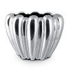 Wazon ceramiczny Leila srebrny 14 x 14 x 46 cm – na suszone kwiaty