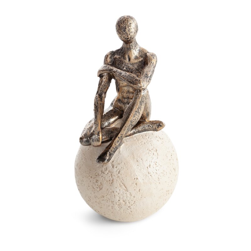 FIGURKA DEKORACYJNA OSCAR (02) 12 X 12 X 22 CM KREMOWY