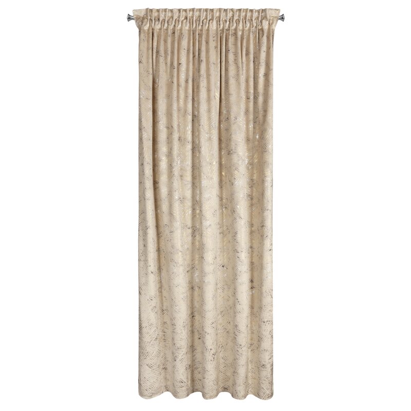 Zasłona gotowa welwetowa beżowa 135 x 270 cm – zaciemniająca i stylowa