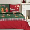 KOMPLET POŚCIELI ŚWIATECZNEJ GINGER02 160 X 200 CM CZERWONY