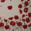 Obrus gobelinowy z makami naturalny 100x100 cm – wprowadza sielski nastrój