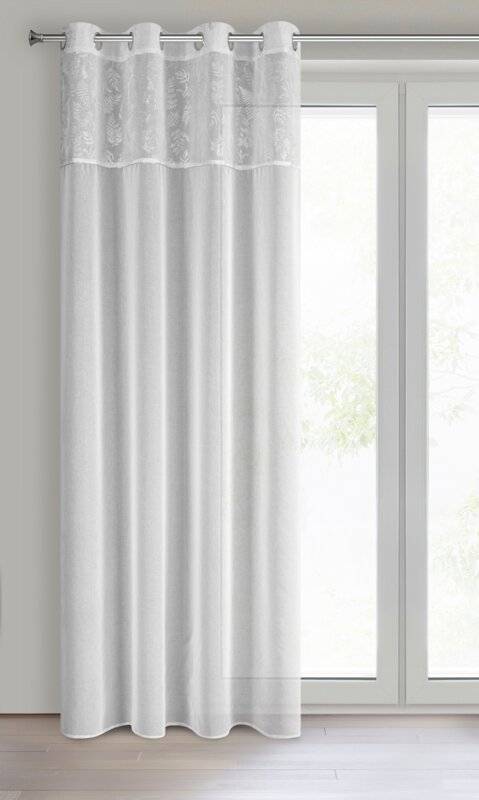 Zasłona gotowa Ilana biała 140 x 250 cm – rozjaśnia wnętrze