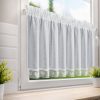 Firana gotowa Gaja kremowa 150 X 60 cm – z koronką serduszka