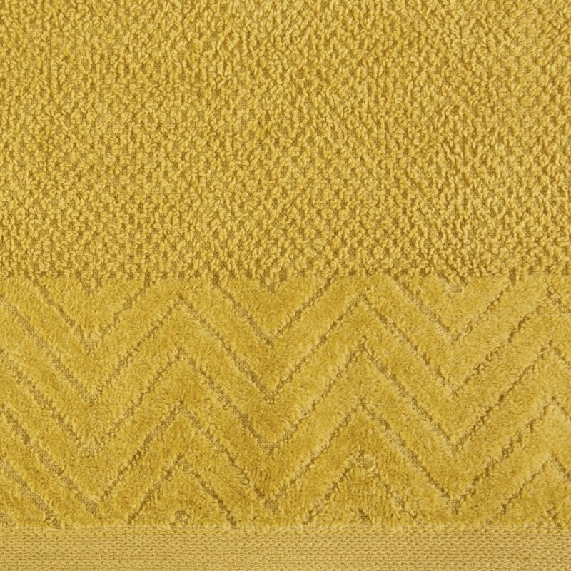 Ręcznik welurowy Loren musztardowy 70 x 140 cm – miękki i chłonny