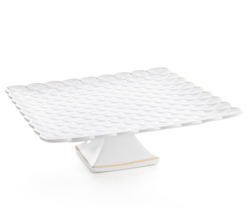 Patera dekoracyjna Belia kremowa 32 x 32 x 10 cm – na owoce i ciasta