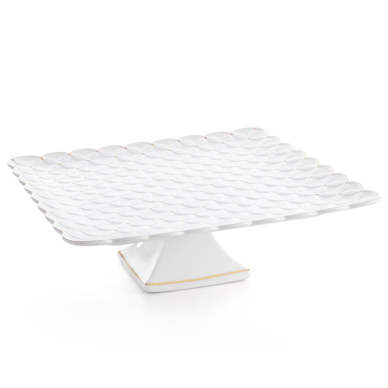 Patera dekoracyjna Belia kremowa 32 x 32 x 10 cm – na owoce i ciasta