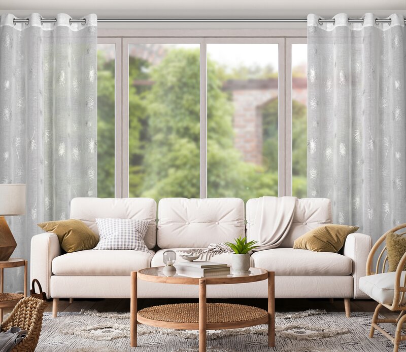 Firana gotowa biała 140 x 250 cm – gotowa do zawieszenia