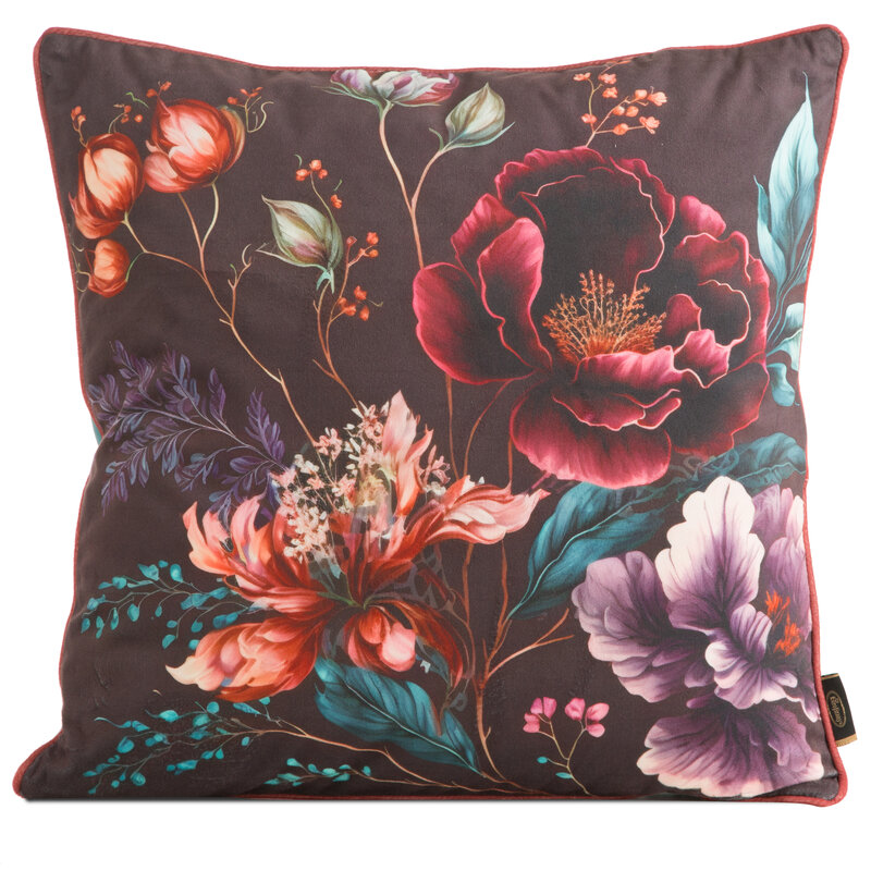 Poszewka velvet ceglasta 45 x 45 cm – doda przytulności
