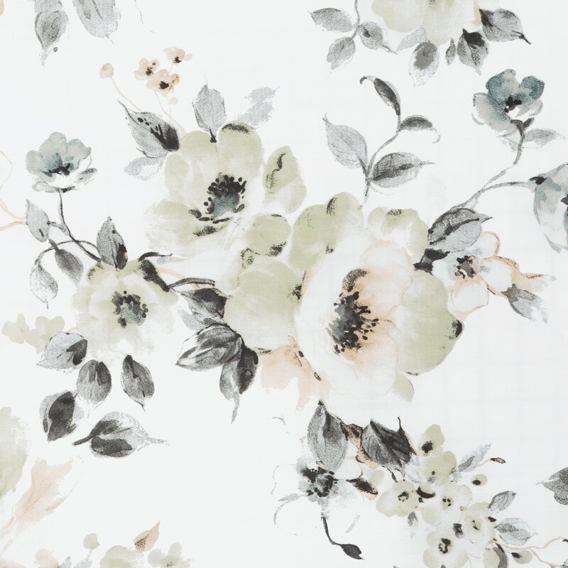 Pościel satynowa Spring 32 biała 220 X 200 cm – delikatny kwiatowy wzór