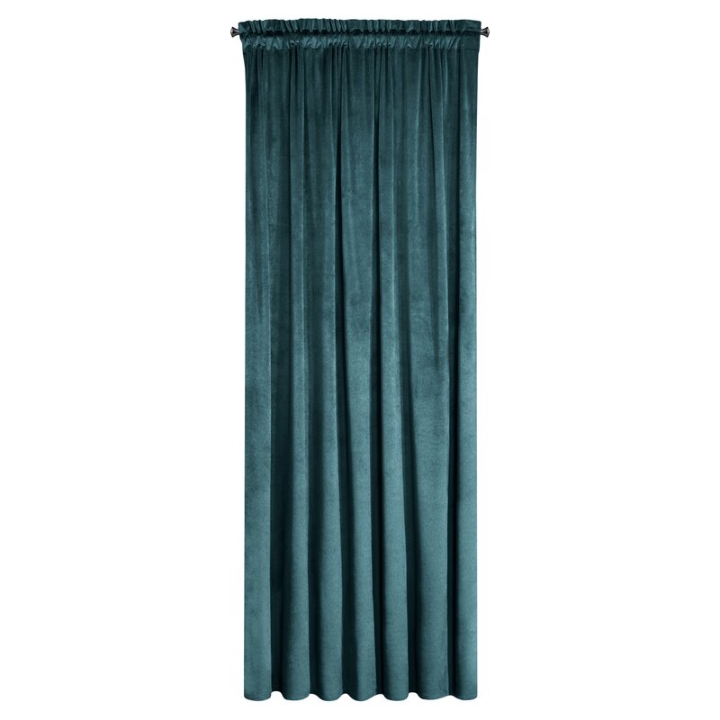 Zasłona welwetowa D91 ROSA ciemnoturkusowa 135 X 300 CM – na taśmie