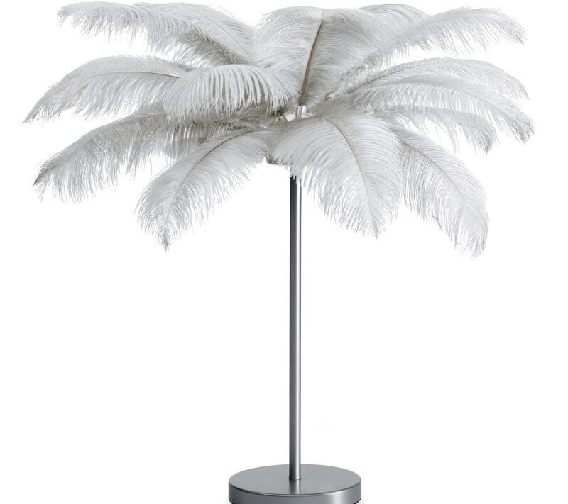 Lampa stojąca Feri srebrna 65 x 65 x 68 cm – doda blasku wnętrzu