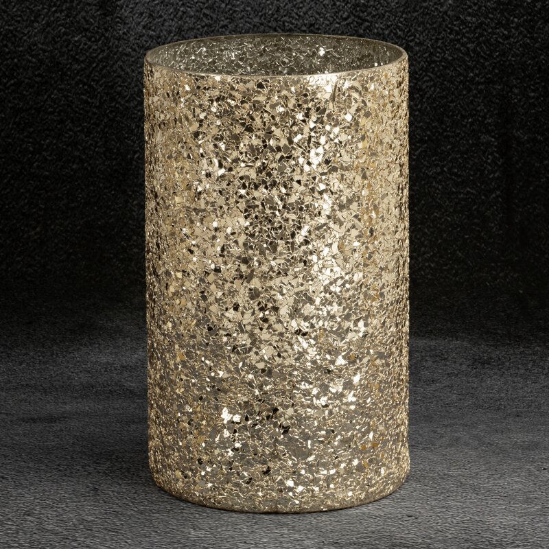 Wazon szklany Melia złoty 12 X 21 cm – na suszone kwiaty