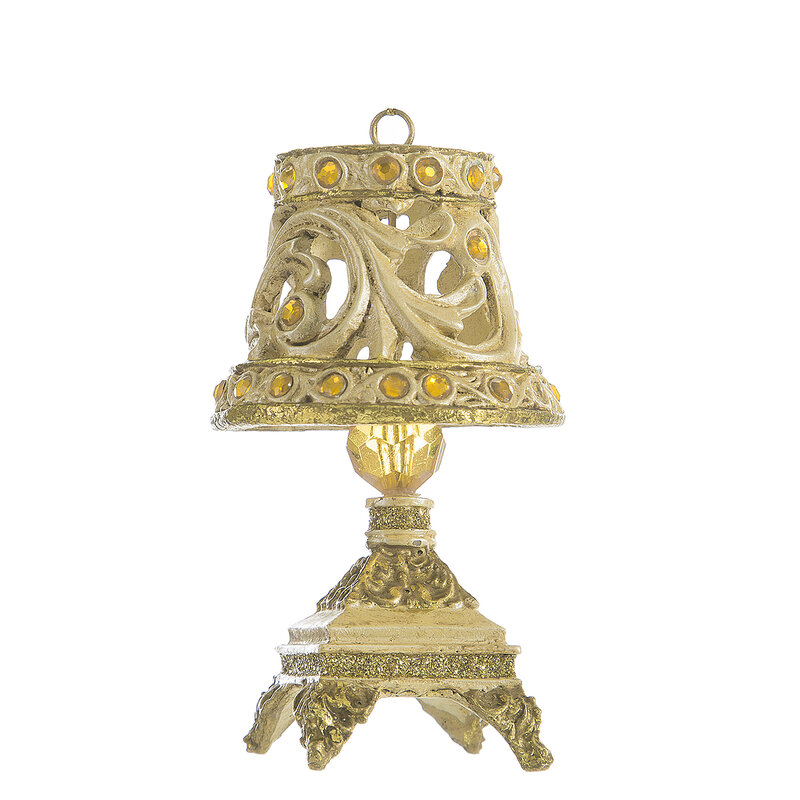 OZDOBA ŚWIĄTECZNA LAMP 1 9 CM ZŁOTY SW/OZD/LAMP/1/K 9CM/X6 KREM