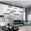 Lampa wisząca Eliza srebrna 70 X 25 X 120 cm – dekoracyjna LED