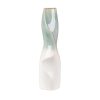 Wazon ceramiczny Liana kremowy 14 x 13 x 47 cm – na susze i kwiaty