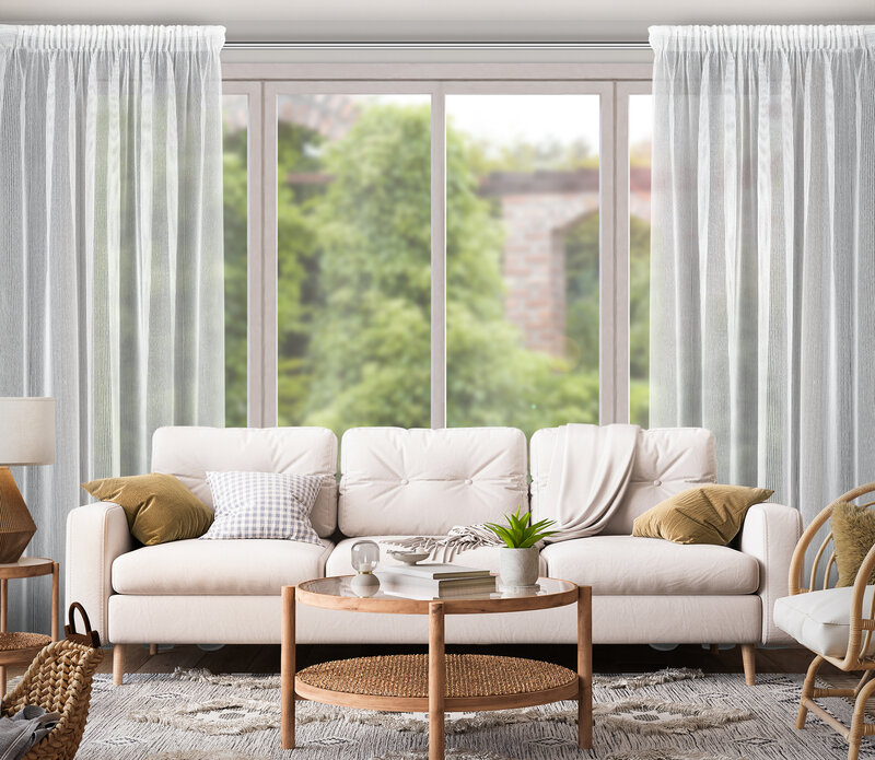 Firana gotowa biała 140 x 300 cm – rozprasza światło